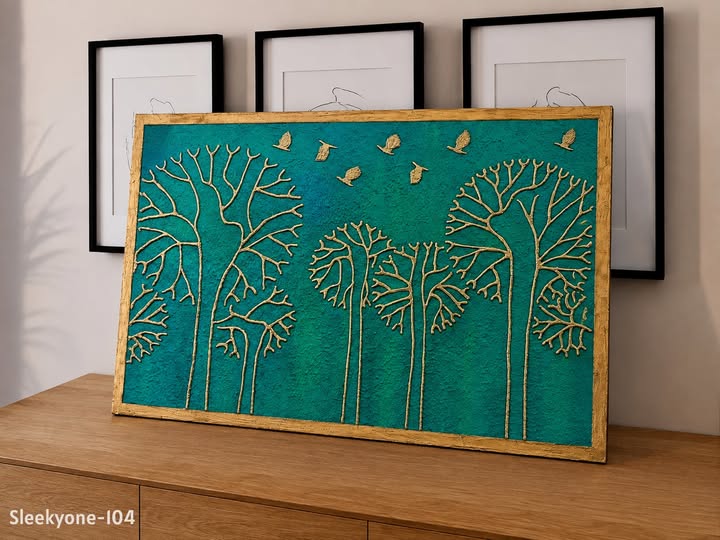 SleekyOne-104 'Nirjon Bon': Handcrafted Nature-Inspired 3D Wall Art